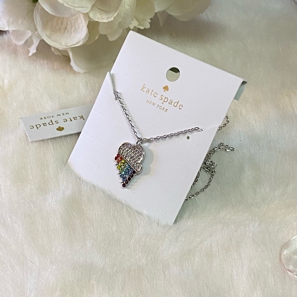 NWT KATE SPADE ♠️ INTO THE SKY RAINBOW PENDANT - Picture 5 of 7